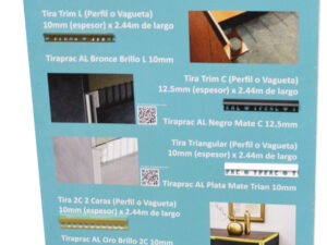 EXHIBIDOR TIRAPRAC ALUM Y PVC